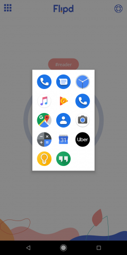 A screenshot of the apps you can access in locked mode on Flipd