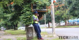 Policeman sitting