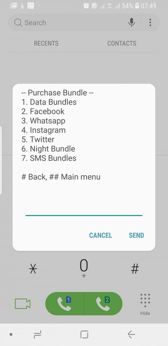 NetOne's USSD menu and its invaluable 