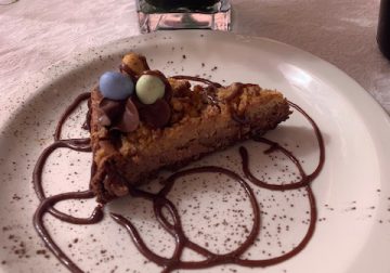 Easter eggs and chocolate volcanic cheesecake at The Idyll Swan